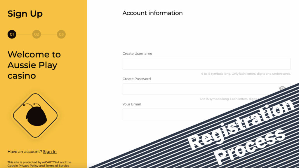 Aussie play Registration Process 