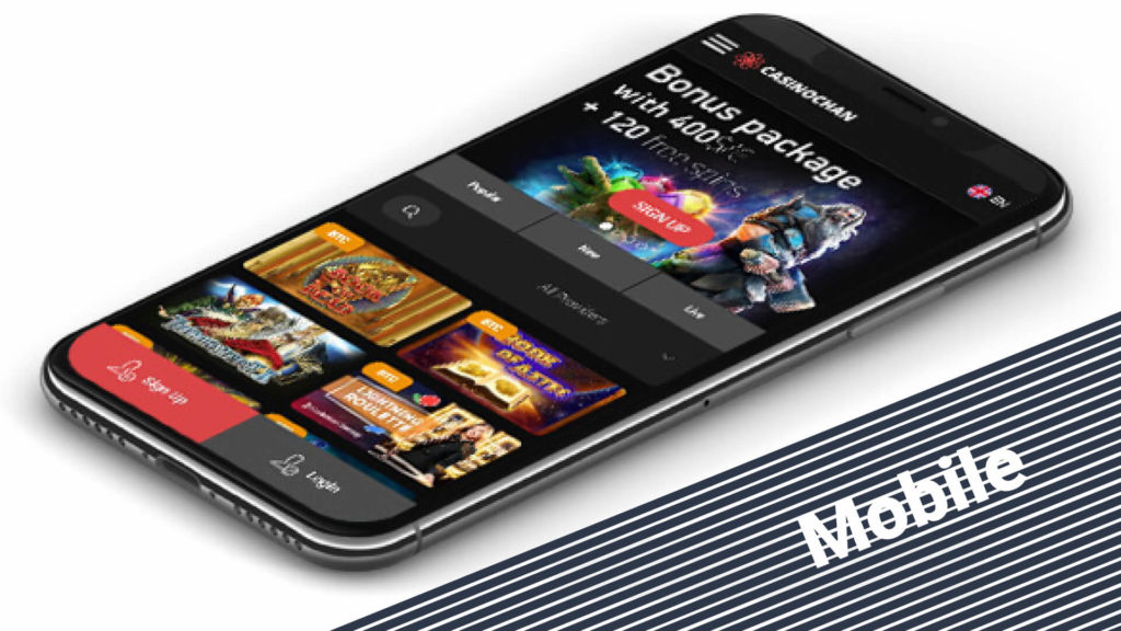 CasinoChan Mobile Website Experience 