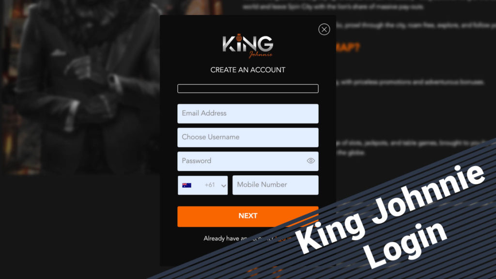 King Johnnie Sign Up Guide 