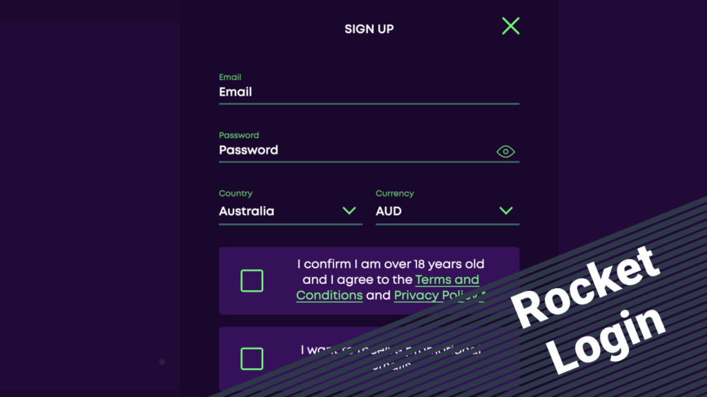 Registration at Casino Rocket